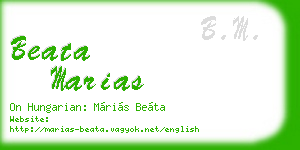 beata marias business card