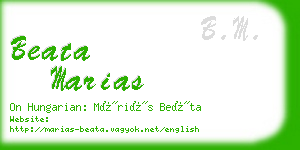 beata marias business card